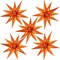 60PCS Orange Star Foil Balloons – 12-Point Starburst Party Decorations for Birthday & Wedding